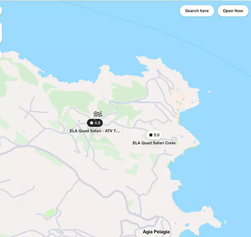 Ela Quad Safari quad bike tour map