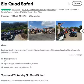 5 out of 5 on Trip Advisor Reviews